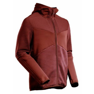 Fleece hoodie with zipper 22603 Customized, red 2XL, Mascot