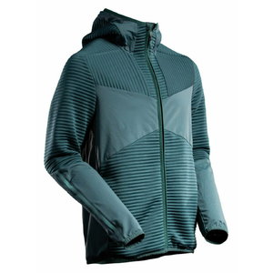 Fleece hoodie with zipper 22603 Customized, green 2XL, Mascot