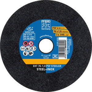 Pjovimo diskas PSF Steelox 76x1/10mm