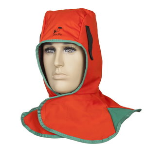 Welder's hood, flame retardant, orange, FireFox 