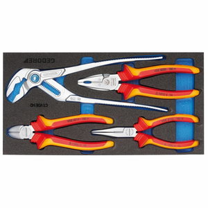 VDE Pliers set in 1/3 Check-Tool module, Gedore