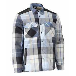 Flannel jacket pile lining 23104 Customized, navy/grey 2XL, Mascot