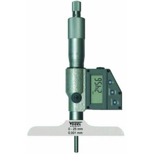 Skaitmeninis gylio mikrometras, IP54,  0 - 50 mm / 0 - 2 inc, Vögel