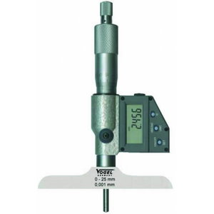 Skaitmeninis gylio mikrometras, IP54,  0 - 50 mm / 0 - 2 inc 