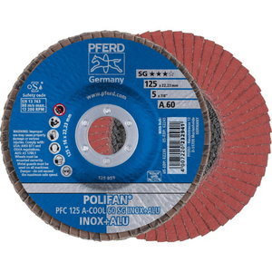 Lapelinis šlifavimo diskas SG INOX+ALU 125mm P60 PFC