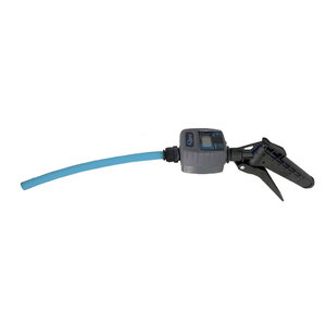 Control valve for water based fluids with swivel and meter 