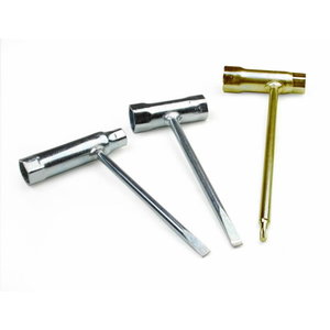 Spark plug wrench + flathead screwdriver