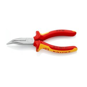 Replės smailianosės su &scaron;oniniu kirpimu lenktos, VDE, 160 mm 