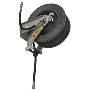 Hose reel open, 1/2´´x20m, oil/grease/air/water, gray 