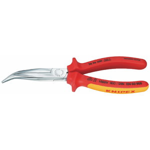 Snipe Nose Side Cutting Pliers angled 200 mm, VDE, Knipex