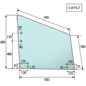 DOOR GLASS LEFT AZ57506 