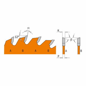 Diskas pjovimo ITK-Plus HM 165x1,7/20mm Z24 a18° ß10° ATB