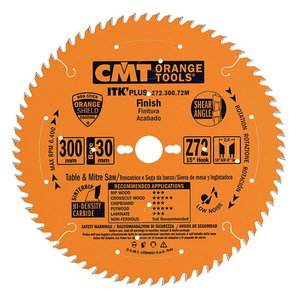 Saw blade for wood 305x2,6/30mm Z72  a-5° Neg., CMT