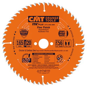 Saw blade for wood ITK Plus 165x1,6/1,0x20(+15,) Z56 a=12° b