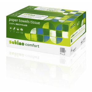 Lehtpaber Comfort/ 2-kihti/ 25x23 cm/ 3200 lehte PT3, Satino by WEPA