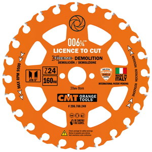 Pjovimo diskas medžiui Demolition ITK Xtreme HW 160x2,3/1,2x20mm Z24 &szlig;5&deg;ATB