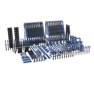 Toolkit 3XL (252pcs) with two trolleys L with drawers, for table Plus, holes 28mm