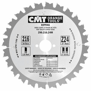 Saw blade for wood 190x2,6x30mm Z12 a=20° b=10° ATB, CMT