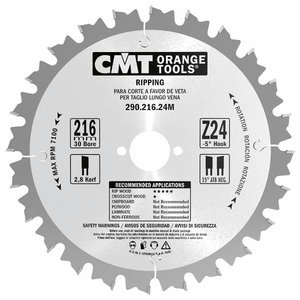Saw blade for wood 235x2,8/1,8x30mm Z24 a=20° b=10° ATB