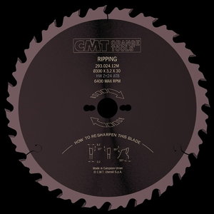 Saw blade for wood ripping Industrial Line HW, CMT