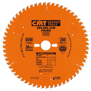 RIPPING-CROSSCUT SAW BLADE 260x2,8/1,8x30 Z60 a=-5° b=15° ATB