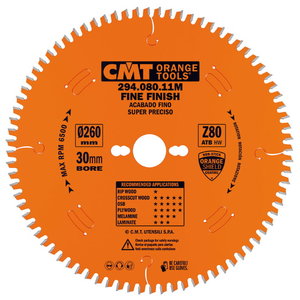 Diskas skersiniam pjovimo 260x2,5/30, Z80, -5&deg; Neg 260x2,8/1,8x30 Z80 a=-5&deg; b=15&deg; ATB