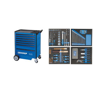 Tool trolley with 7 drawers with tool set (147 pieces), Gedore