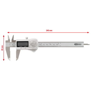Skaitmeninis slankmatis, IP67, 0-150mm, 240mm, KS Tools