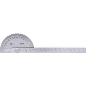 Viivoittimella varustettu astelevy, 220 mm, KS Tools