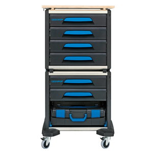 WorkMo B2 with tool assortment, 72 pcs., Gedore