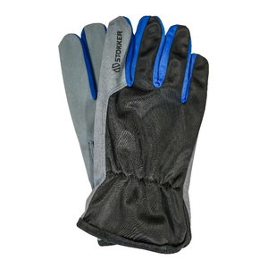 Gloves, syntethic leather palm, nylon backhand, Stokker