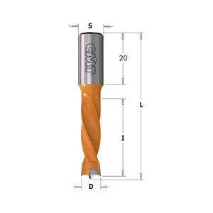 Dowel drill HM 12x30x57,5mm S=10x20mm LH