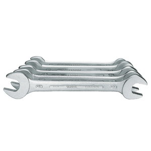 Double open ended spanner set, 5 pcs, Gedore