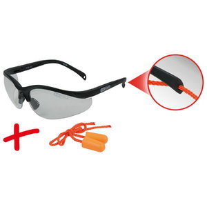Brilles - caurspīdīgas, ar ausu aizbāžņiem, KS Tools