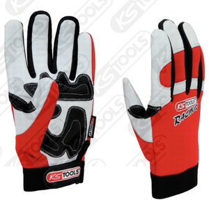 Gloves, leather grip, XL 