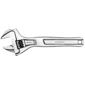 Adjustable spanner 8", open end, chrome-plated, Gedore