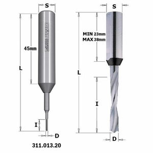 Spiralinis medžio grąžtas HW D= 3X18X70 S=10 RH, CMT