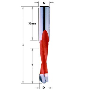 DOWEL DRILL TCT SMG D= 8 X35X70 S=10X30 RH, CMT