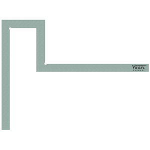 Flange Square 300 x 300mm, chromed, Vögel