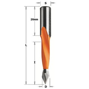 Frēzurbis TCTS=10X26 D=5X70 RH 