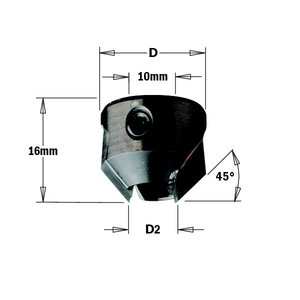 LOOSE COUNTERSINK HW Z2 D=20 d=5-10 RH, CMT