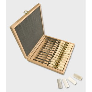 Carving tool set 24 pcs in wooden box 