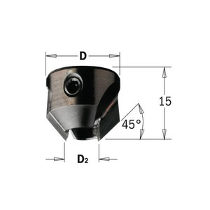 LOOSE COUNTERSINK HW Z2 D=16 d=7 LH, CMT
