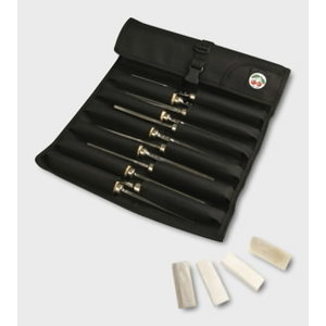 Carving tool set 24 pcs in microfibre roll 