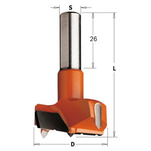 Grąžtas lankstams HW Z2R V2 S=10x26 D=35 RH L=57,5