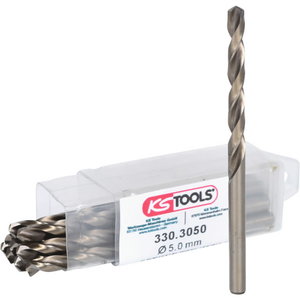 HSS-G Co 5 -kierreporanterä, 5mm, 10 kpl pakkaus Ø5,0x33/61mm 10pcs, KS Tools