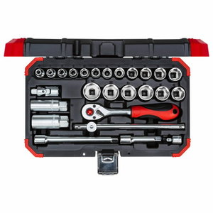 Product image of: Socket set 3/8 size6-24mm 26pcs R59003026, Gedore RED
