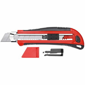 Cutter knife 5 blades-w. 25mm with clip R93200025, Gedore RED