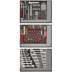 Tööriistakomplekt 3xCT-moodulites 129 osa R21010004, Gedore RED