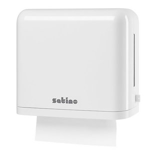 Folded paper towel dispenser, small, Wepa, Satino by WEPA